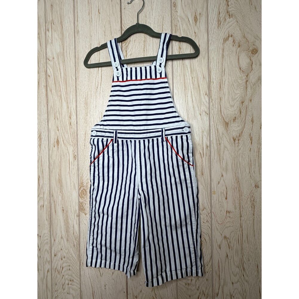 Beebay Striped Navy & White Overalls 4 years